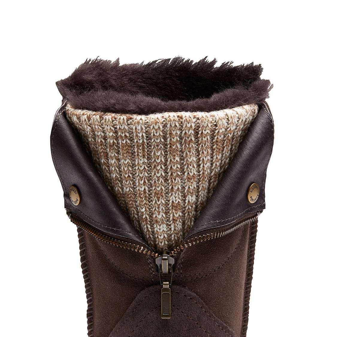 Moto Sheepskin Boot - MOTOCHOCOLATEBLACK - Koalabi Boots