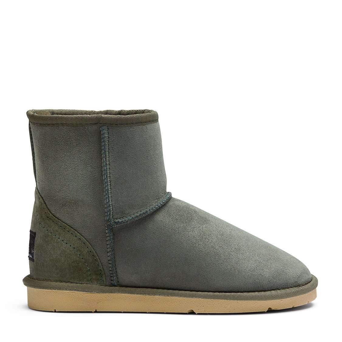 Ultra Short Sheepskin Boots - ULTRASHORTKHAKISIDE