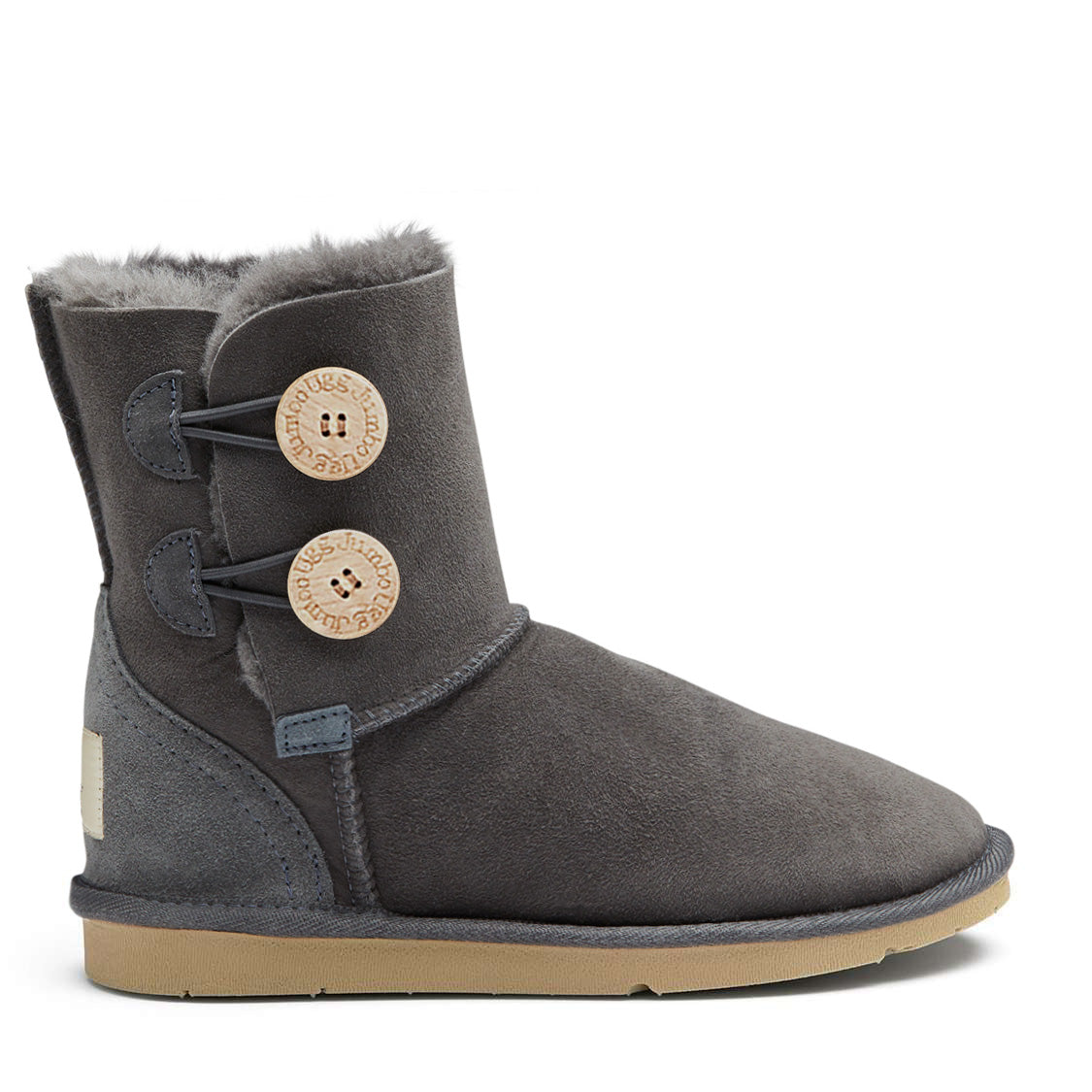 Double Button Sheepskin Boots Australia - doubelbuttongouldengrey