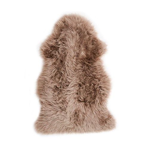 Quad Long Wool Sheepskin Rug - mushroom