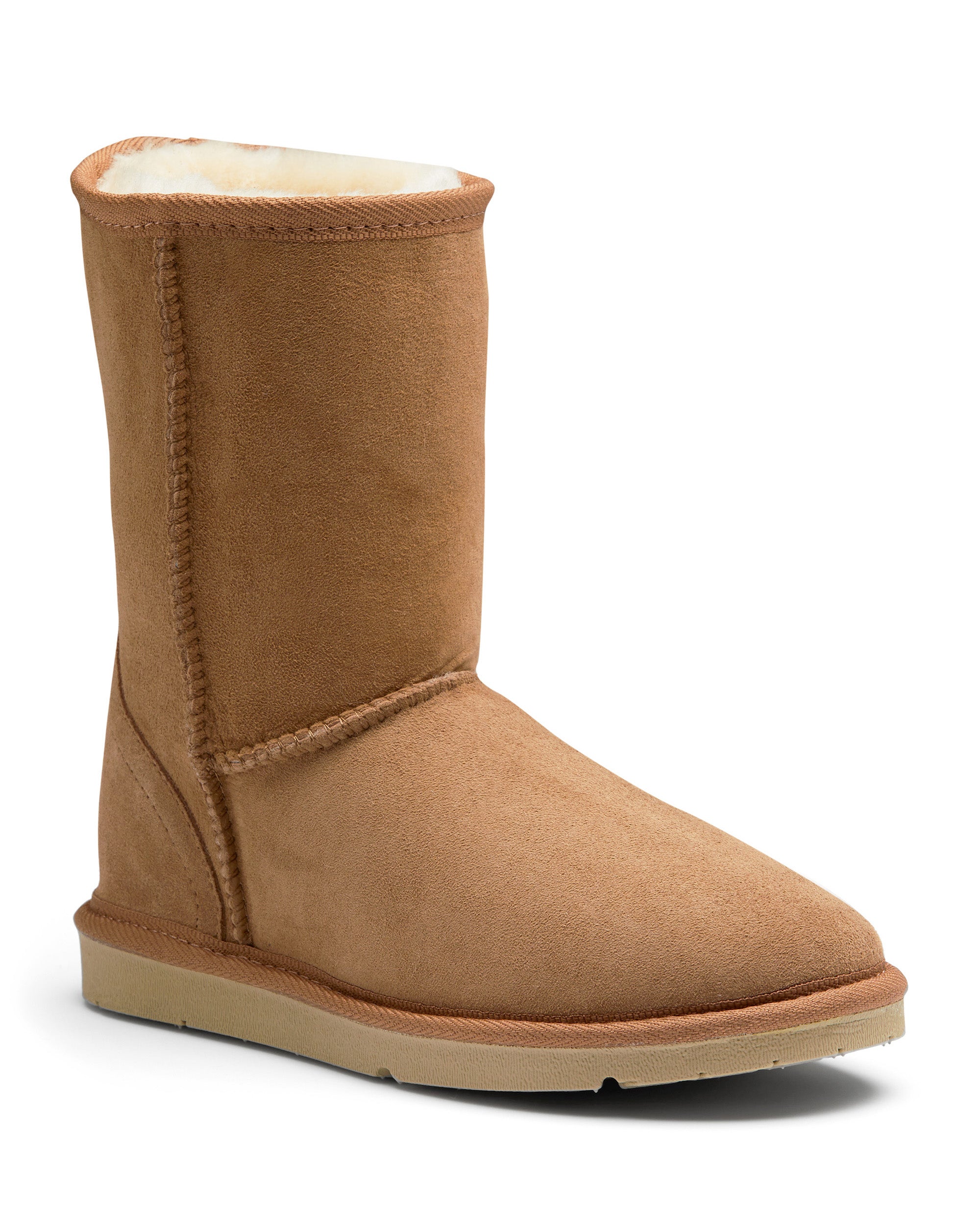 Classic Short Sheepskin Boot - Natural- CLASSICSHORT_CHESTNUT_VIEW
