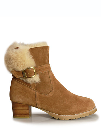 Jules Sheepskin Boots - JULES_CHESTNUT_SIDE