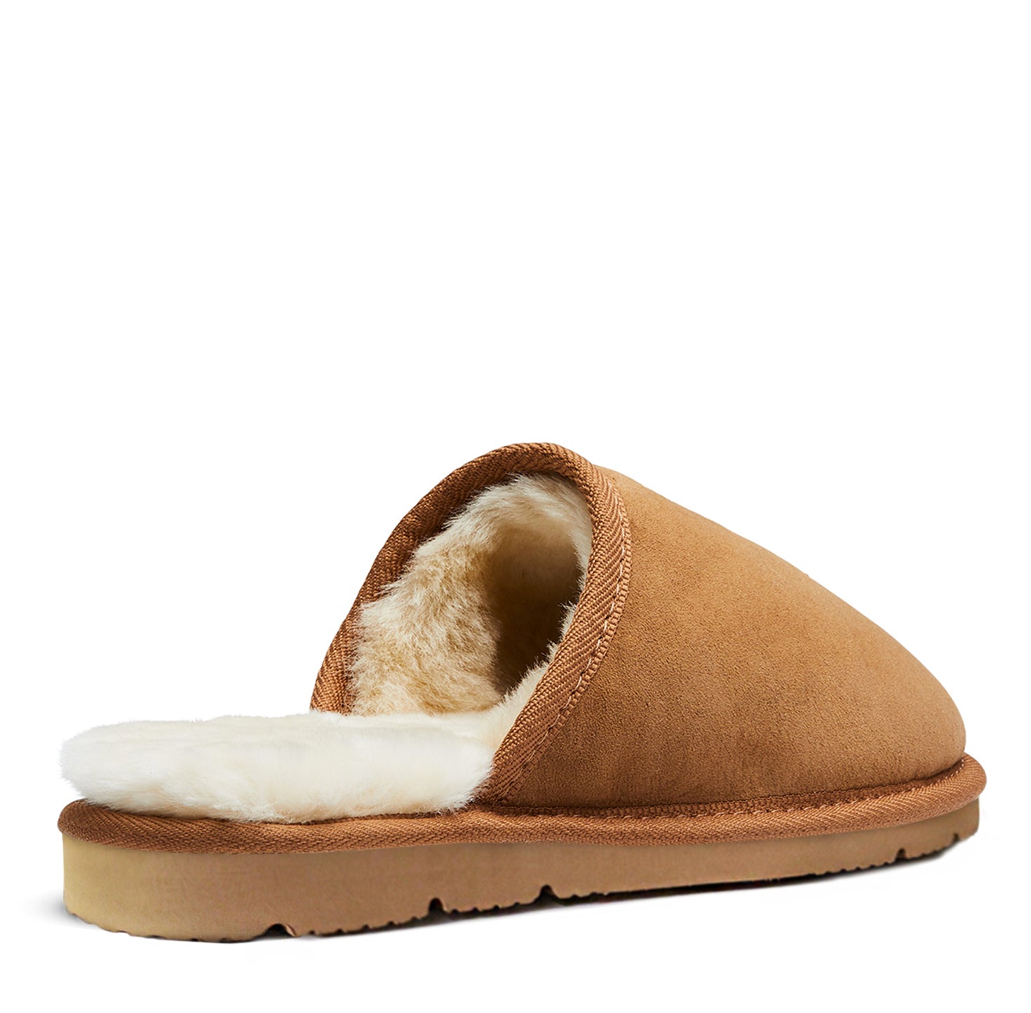Men's sheepskin scuff - MENSSCUFFCHESTNUTback3Qnewsole