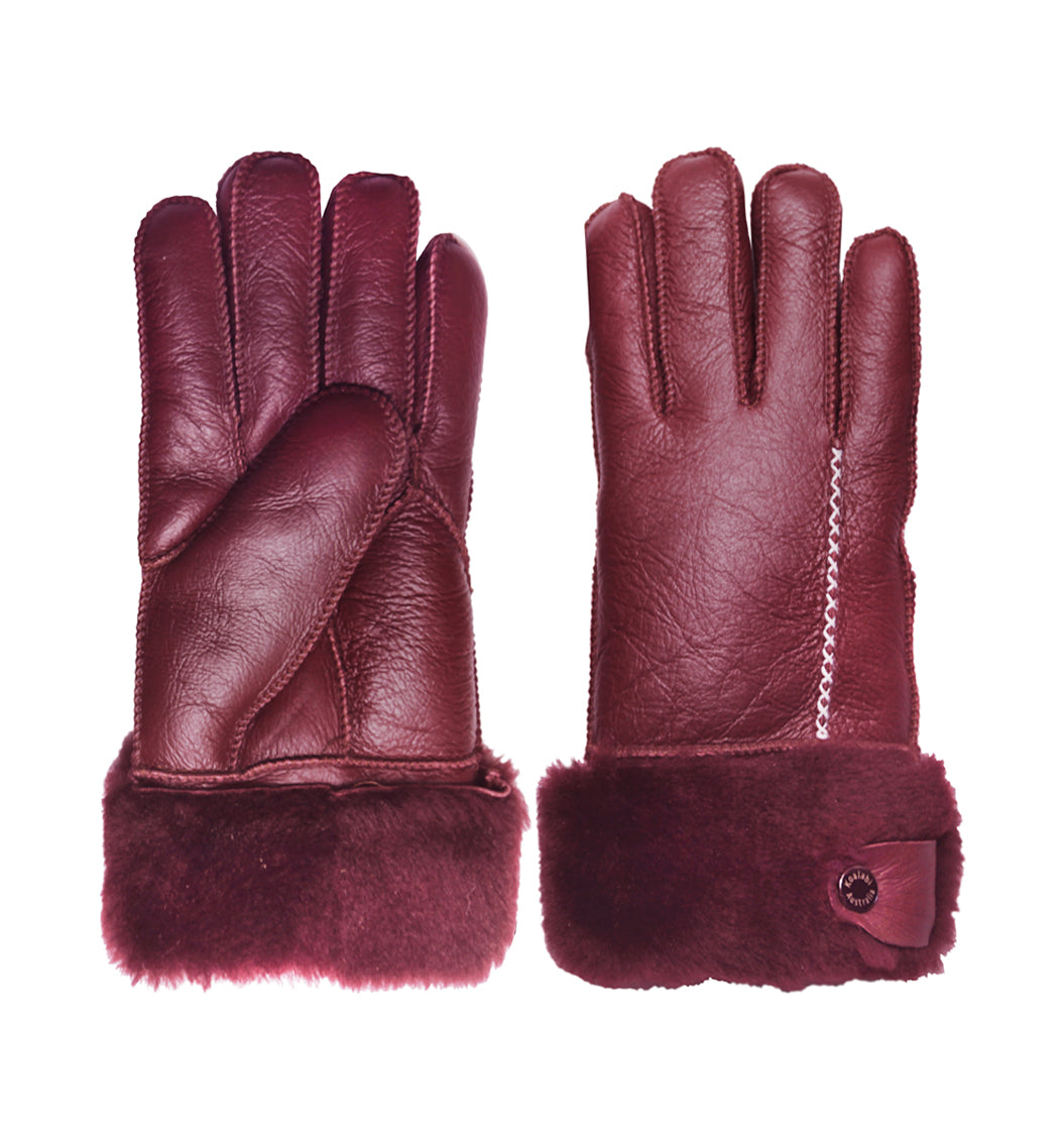 Stella Ladies Nappa Sheepskin Gloves - STELLAGLOVESBURGUNDYNAPPA