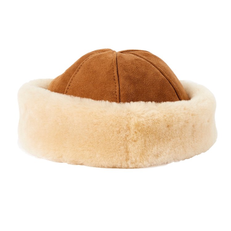 Round Sheepskin Hat