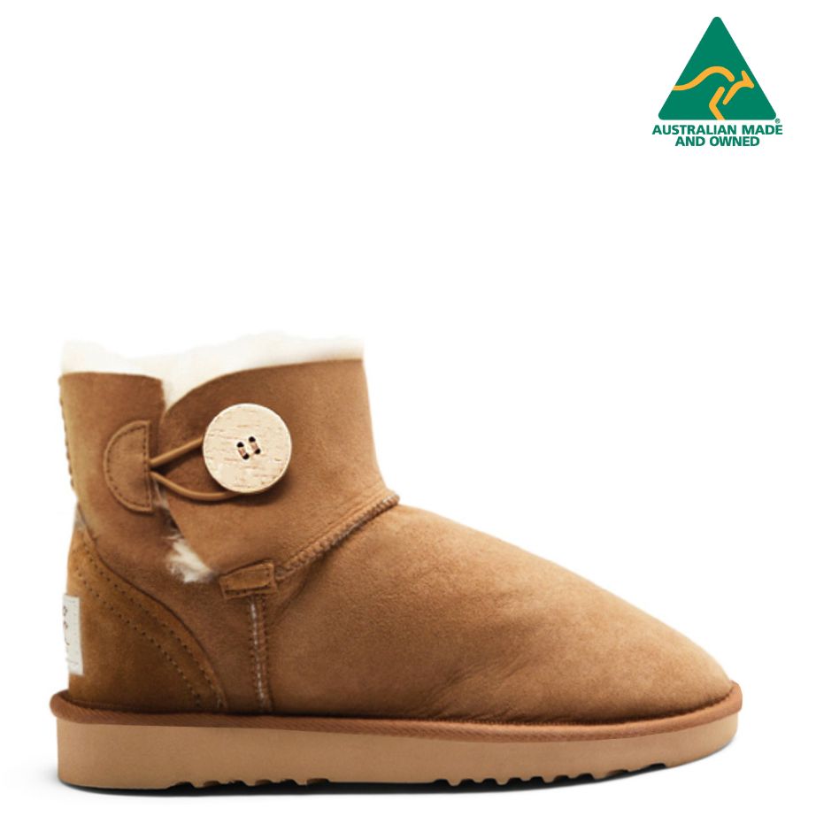 Button Mini Sheepskin Boot - Koalabi Australia