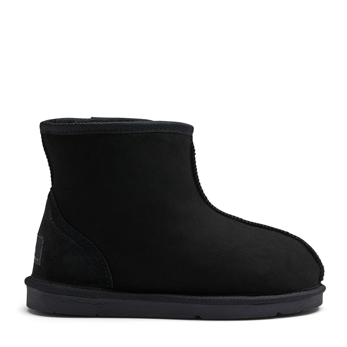 Ankle Sheepskin Boot - Black Color - Koalabi Australia