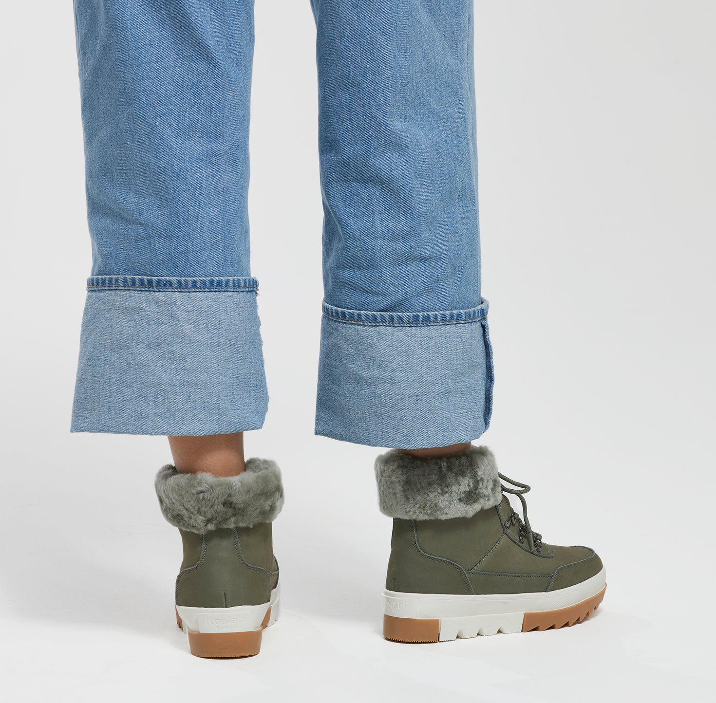 Aria Boots - Gray Back View