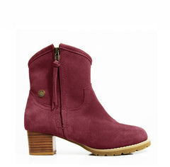 Bonnie Suede Boot Australia - BURGUNDY
