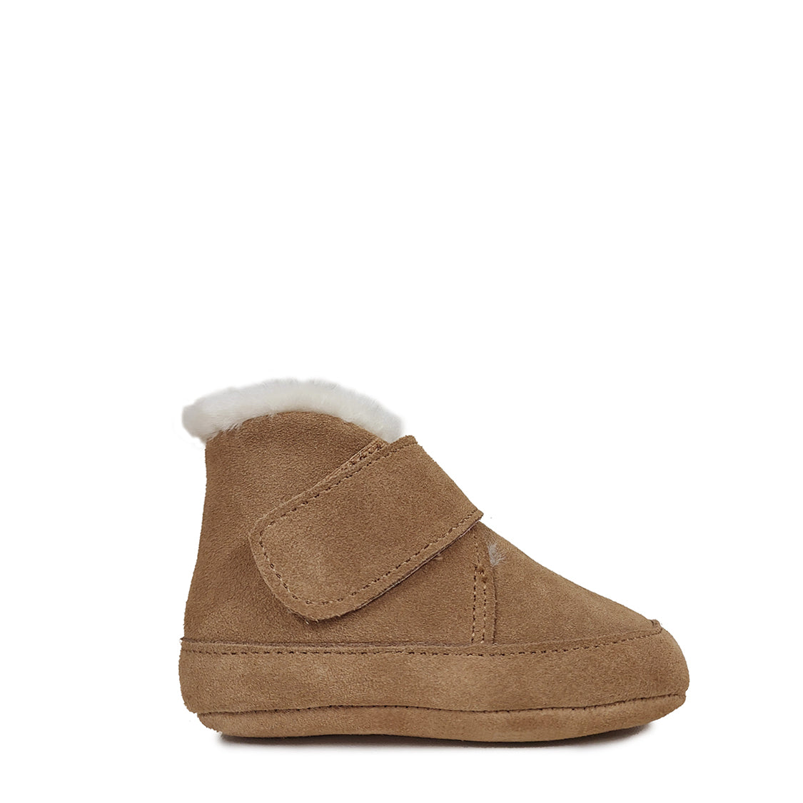 Baby Bub sheepskin boot – chestnut colour side view - Koalabi Australia