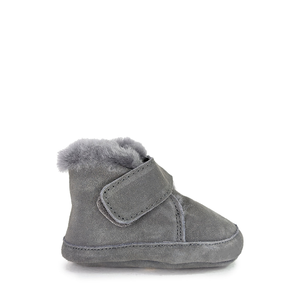 Koalabi infant bootie – navy sheepskin side