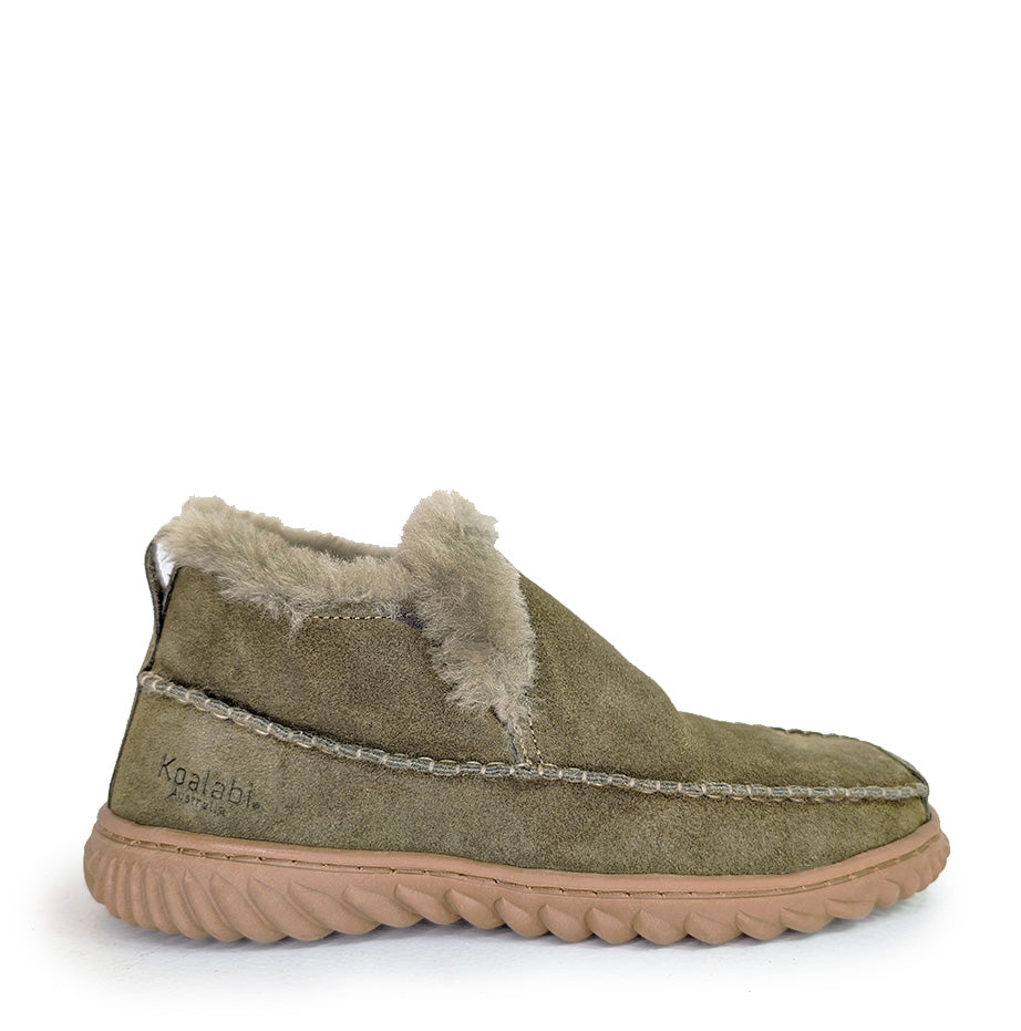 Cabin Men's Sheepskin Slipper  - KHAKISIDE - Koalabi Australia