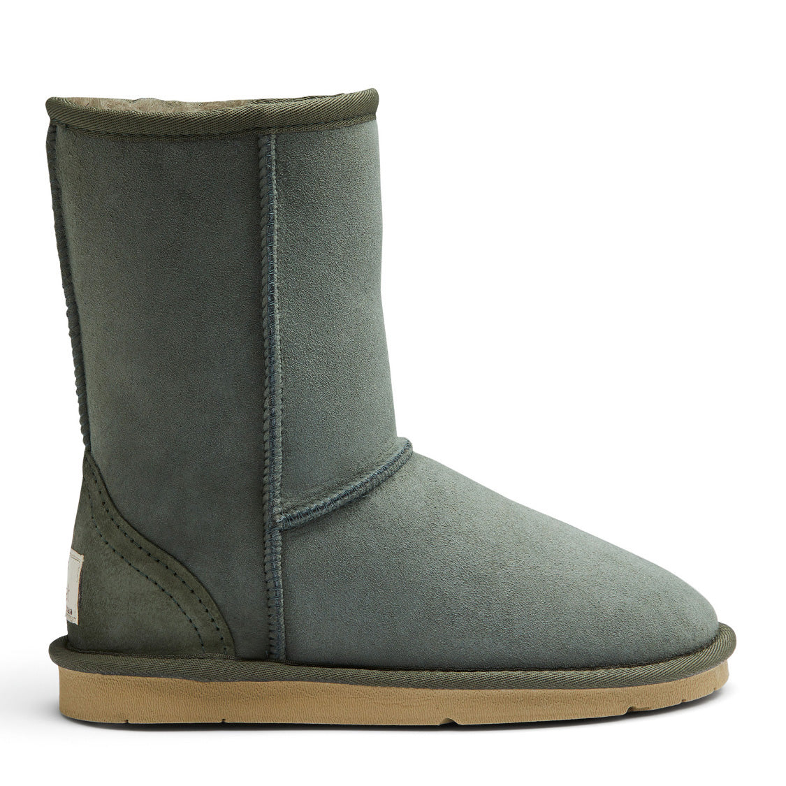 Classic Short Sheepskin Boot - Natural - CLASSICSHORTKHAKISIDE
