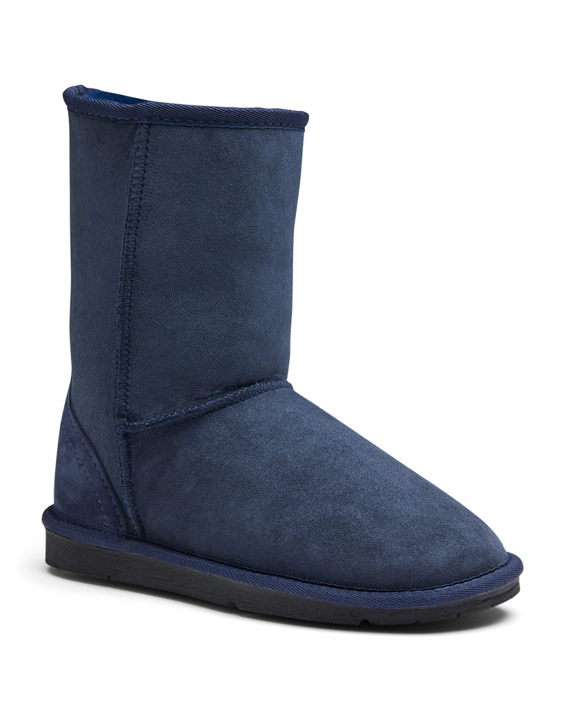 Classic Short Sheepskin Boot - Natural - CLASSICSHORT_NAVY SIDE