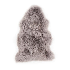 Quad Long Wool Sheepskin Rug - grey