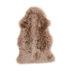 Quad Long Wool Sheepskin Rug - mushroom