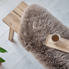Quad Long Wool Sheepskin Rug - mushroomrug - Koalabi Australia
