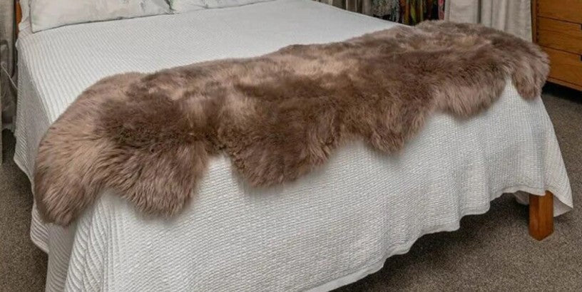 Double Long Wool Sheepskin Rug Koalabi Australia - mushroomrug