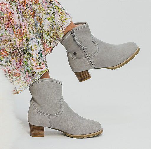 Bonnie Suede Boot - SUEDEPALEGREY