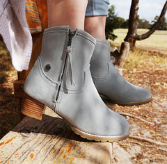 Bonnie Suede Boot - SUEDEPALEGREY