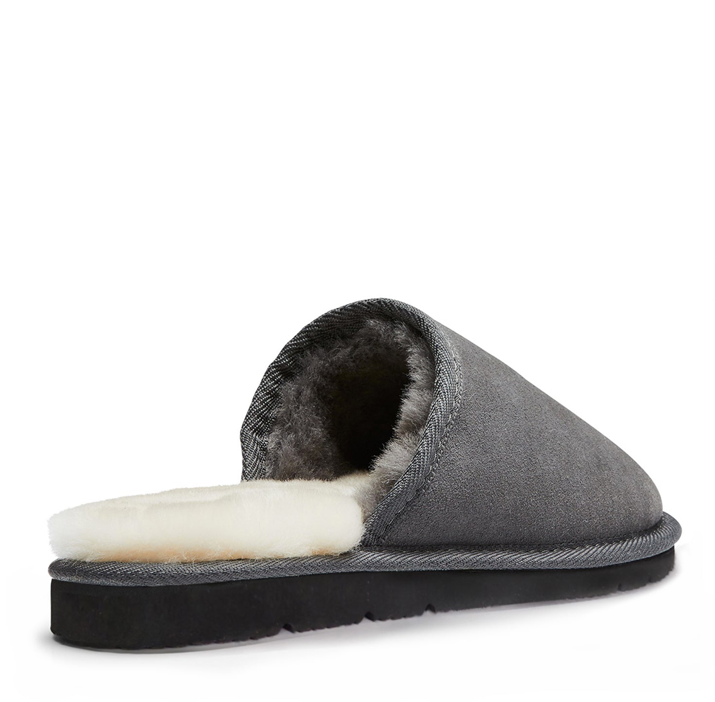 Men's sheepskin scuff - MENSSCUFFGOULDENGREYback3Qnewsole