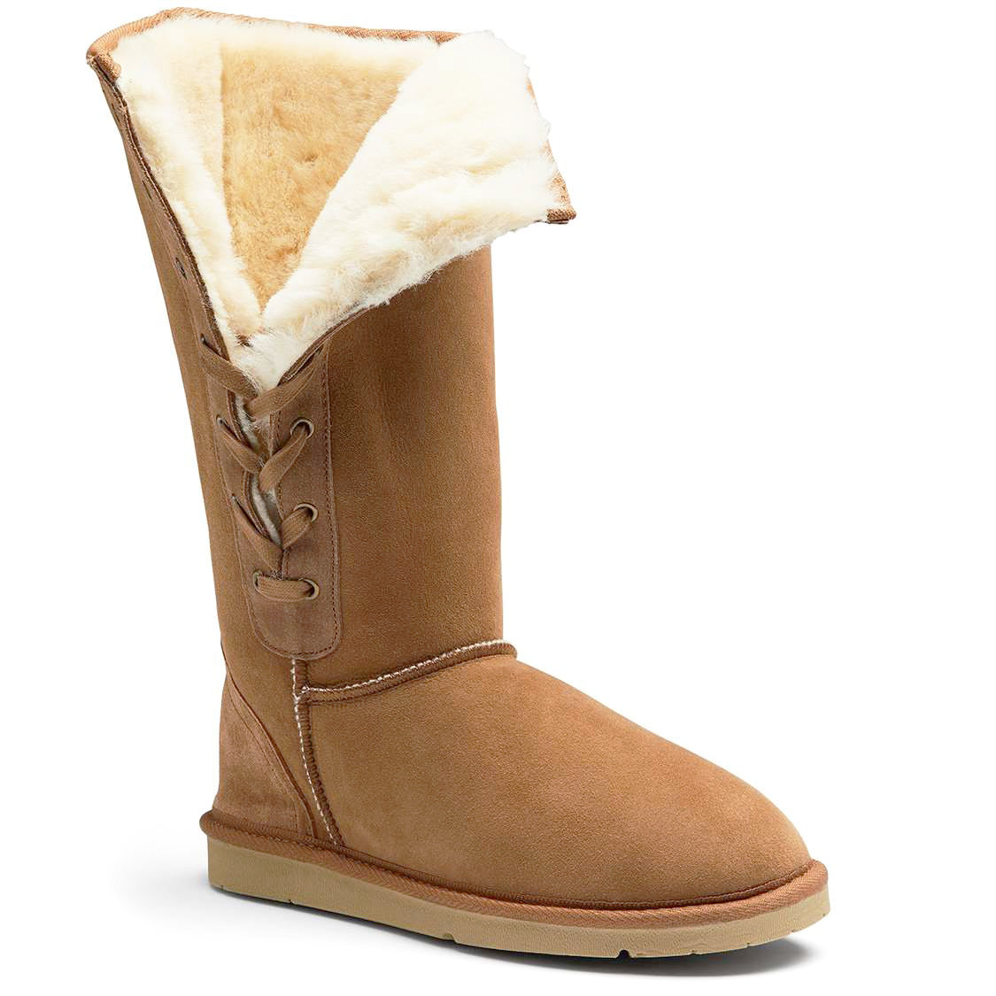 Tall Lace Up Sheepskin Boots - TALLLACECN3Q
