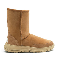 Short Terrain  Sheepskin Boots - Koalabi Boots - TERRAINSHORTCHESTNUTSIDEKOALABI