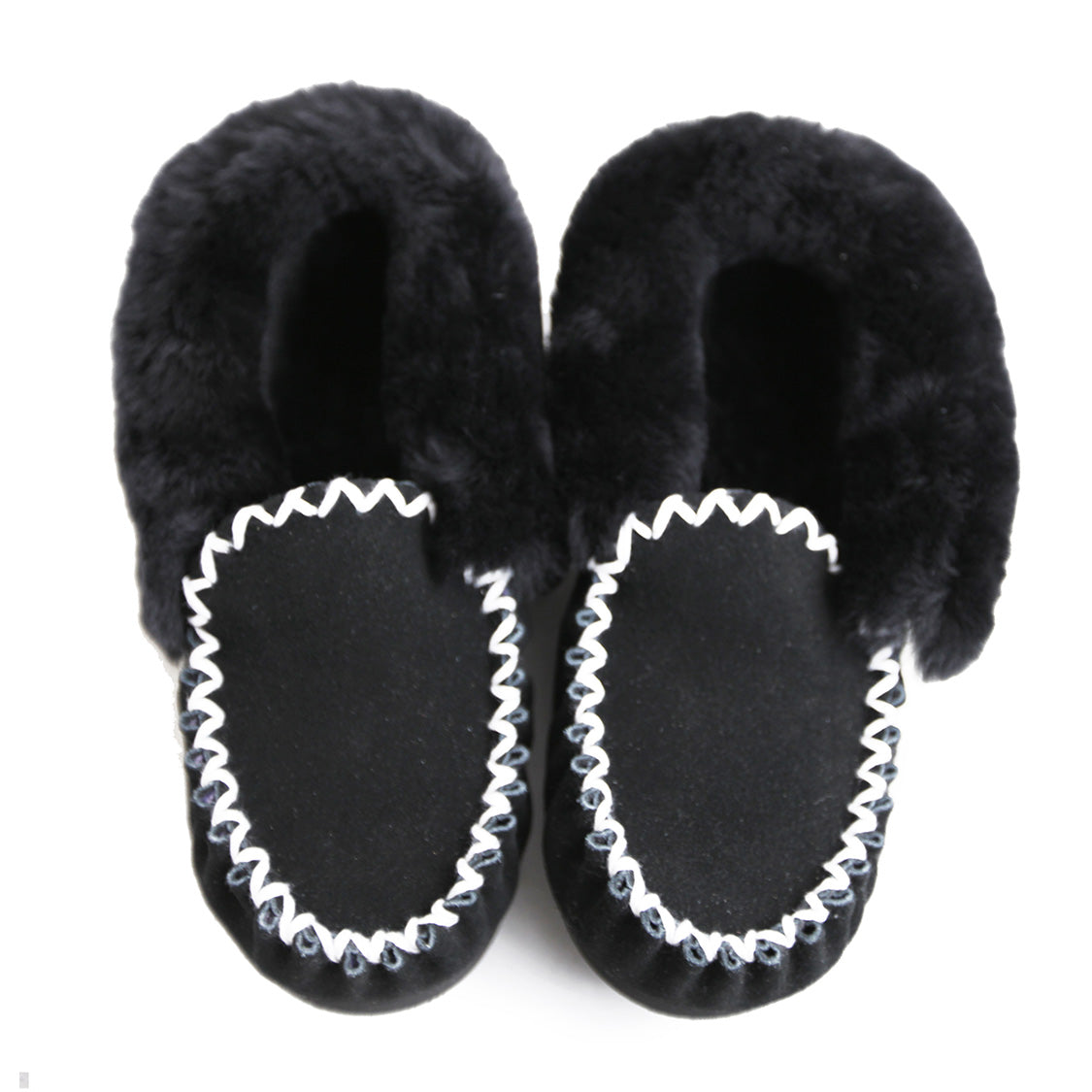 Traditional Sheepskin Moccasin Boots - TRAMOCCBLACKTOP