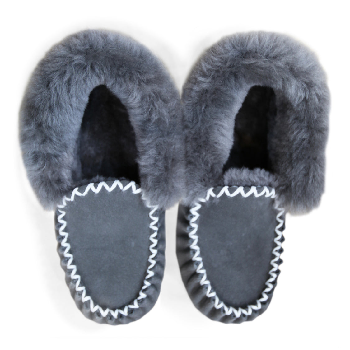Traditional Sheepskin Moccasin Sheepskin Boots - TRAMOCCGREYTOP