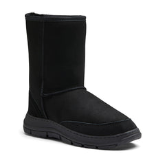 Short Terrain  Sheepskin Boots - terrainshortblack3q