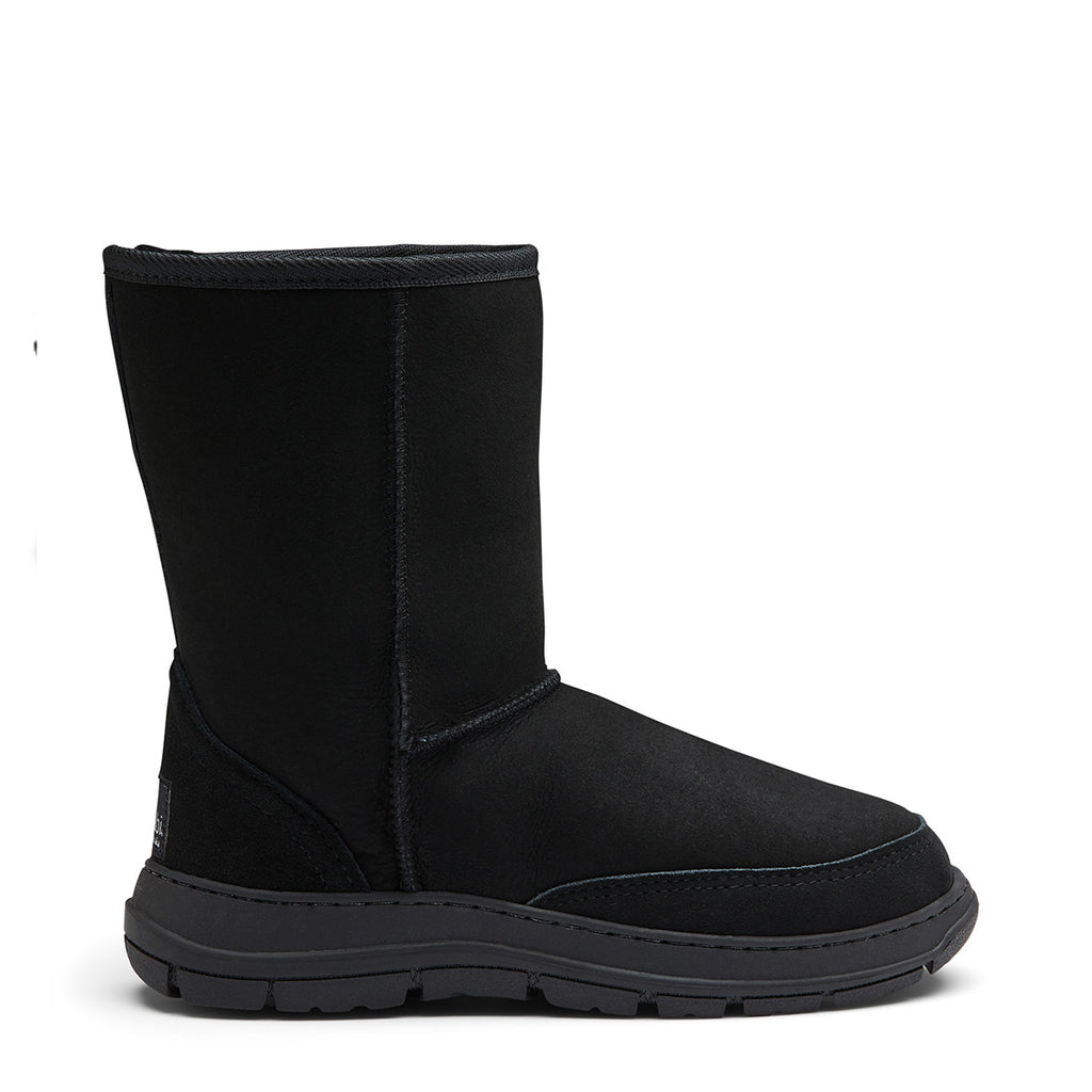 Short Terrain  Sheepskin Boots- terrainshortblackside